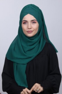 بونيه شال أخضر زمردي  - Hijab