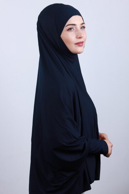 5XL Veiled Hijab Navy