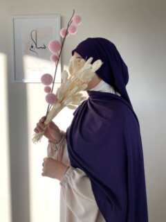 Jersey Premium Violet Myrtille - Hijab