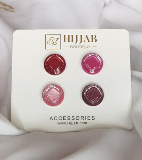 4 Pcs ( 4 pair ) Islam Women Scarves Magnetic Brooch Pin - Hijab