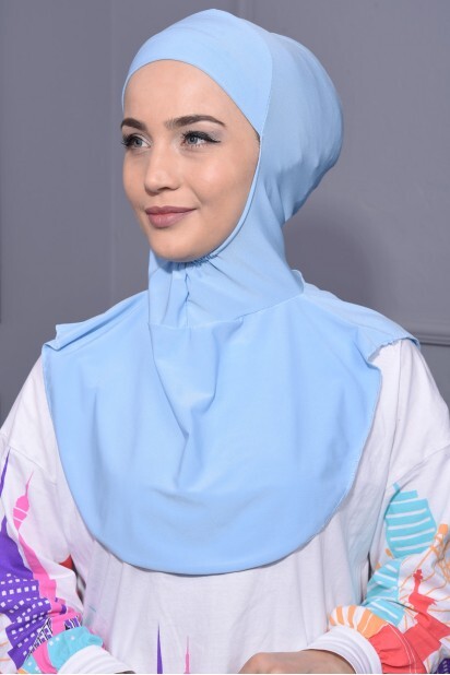 Neck Collar Hijab Baby Blue