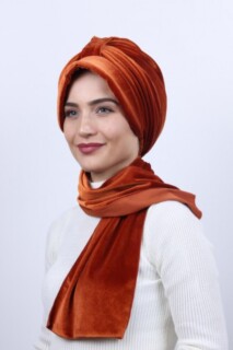Velvet Shawl Hat Bonnet Tile - 100283140 - Hijab
