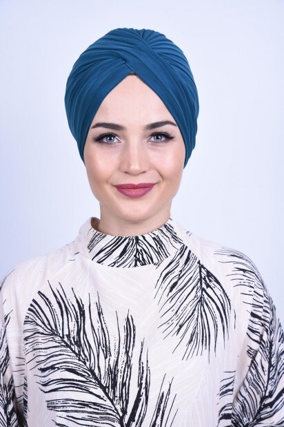 Vera Bonnet Extérieur Bleu Pétrole - Hijab