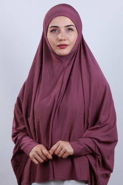 5XL Veiled Hijab Dark Rose
