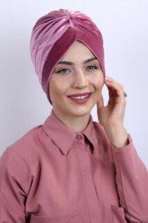 Velvet Nevru Bonnet Dried Rose - 100283093 - Hijab