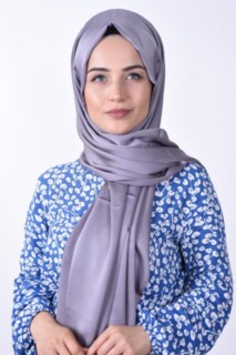 Châle Dubai Soie Gaufre Gris - Hijab