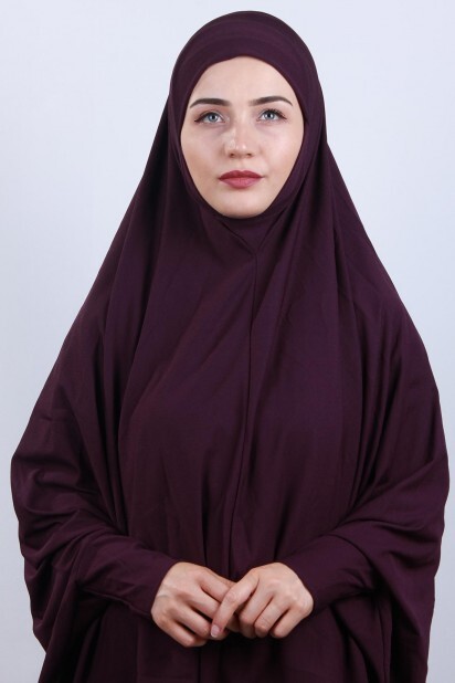 5XL Veiled Hijab Purple
