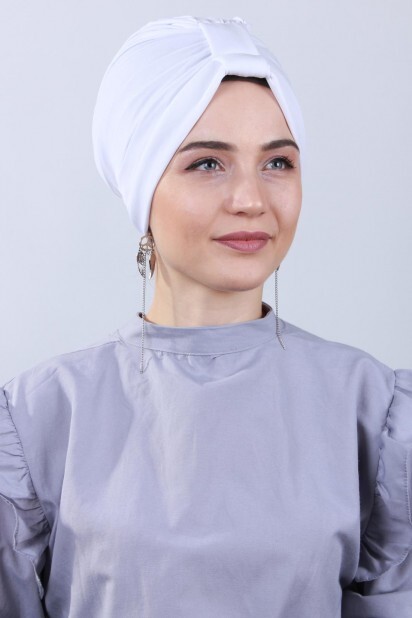 Nevrulu Double-Sided Bonnet White