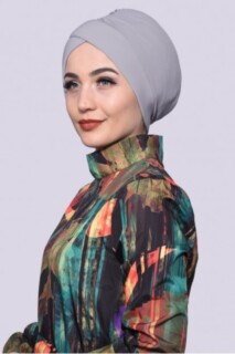 قبعة حمام السباحة رمادي - Hijab