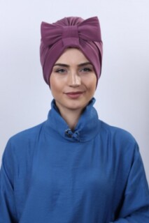 Double-Sided Bonnet with Bow Dried Rose - 100285289 - Hijab
