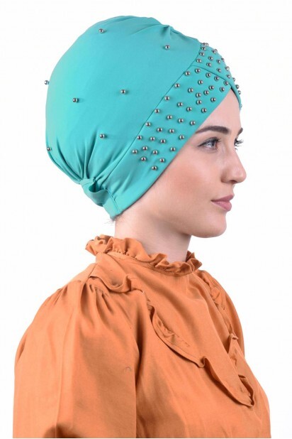 Pearl Pool Cap Aqua Green