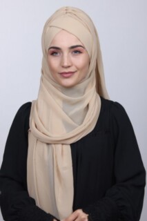 Bonnet Shawl Beige - 100285145 - Hijab