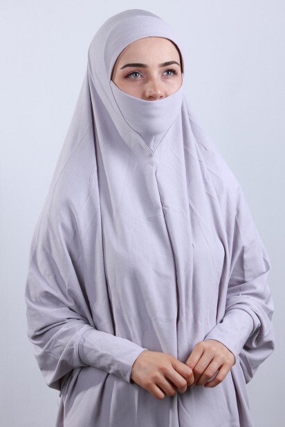 5XL Hijab Voilé Gris - Hijab