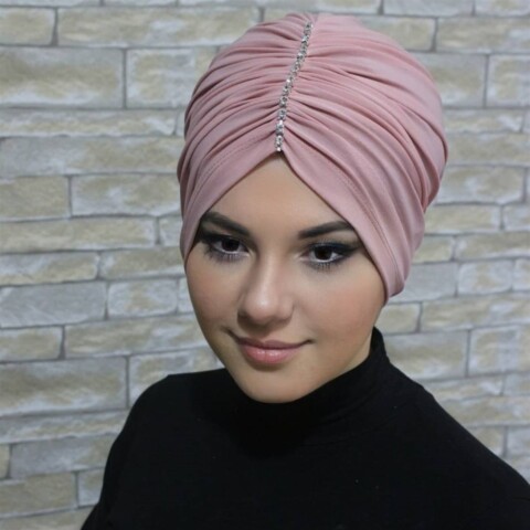 Shirred Stone Bonnet-Powder - 100285742 - Hijab