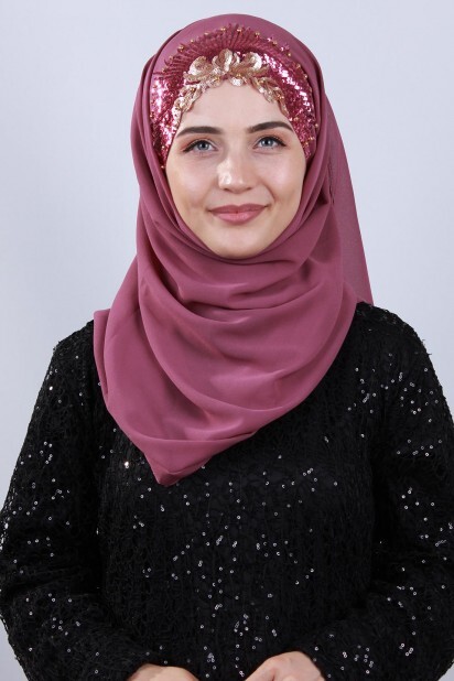 Design Princesse Châle Rose Séchée - Hijab