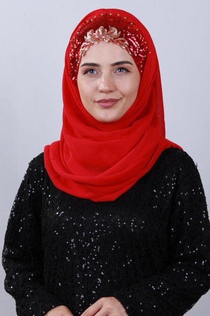 تصميم أميرة شال أحمر - Hijab