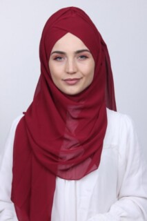 Bonnet Shawl Claret Red - 100285147 - Hijab