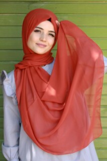 Tuile de châle en mousseline de soie unie - Hijab