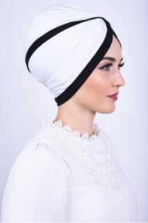 Two Color Vera Bonnet White