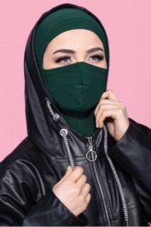 Masked Sport Hijab Emerald Green