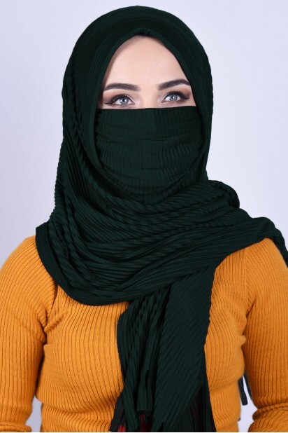 شال مقنع أخضر زمردي - Hijab
