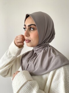 HIJJAB CAGOULE À ENFILER <br />TAUPE GRISÉ - Hijab