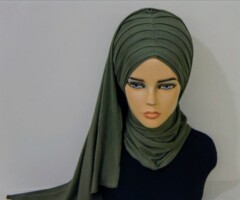 Pleated Shawl Bonnet - 100283172 - Hijab