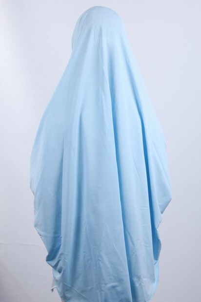 5XL Veiled Hijab Baby Blue