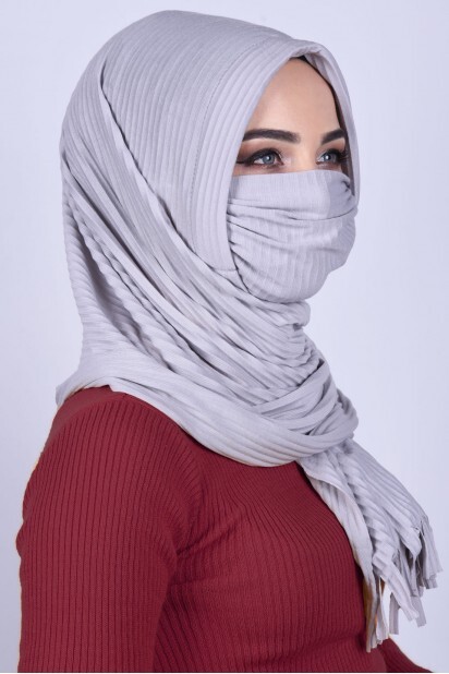 Masked Shawl Gray