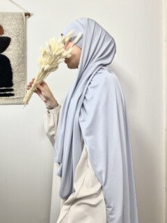 Hijab prêt à nouer gris perle - Hijab