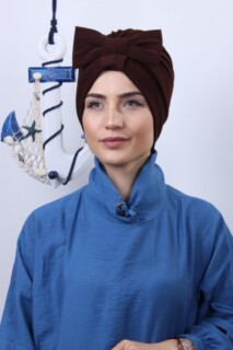 Bow Double-Sided Bonnet Brown - 100285286 - Hijab