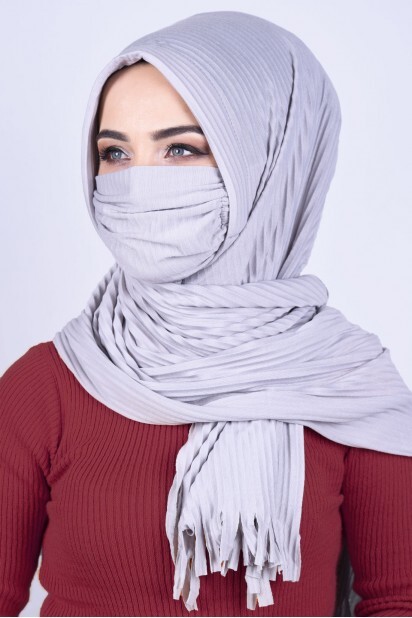 Masked Shawl Gray