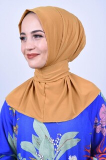  شال أصفر مسطردة - Hijab