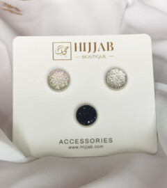 3 Pcs ( 3 pair ) Islam Women Scarves Magnetic Brooch Pin 100298860 - Hijab