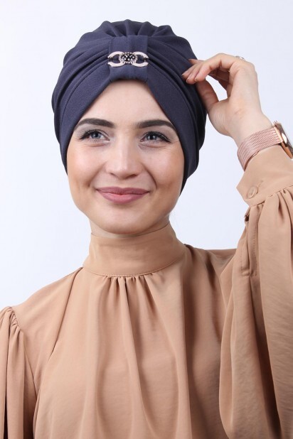 Buckled Double-Sided Bonnet Smoked - 100285172 - Hijab