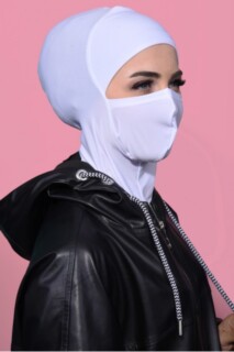 Masked Sport Hijab White