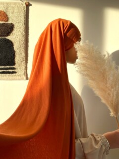 Ready To Wear - Prêt a enfiler - orange claire - Hijab