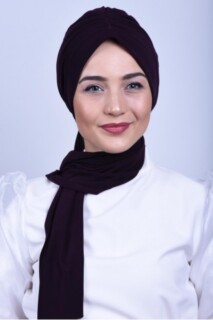 Cravate Froncée Os Violet - Hijab