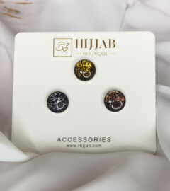 3 Pcs ( 3 pair ) Islam Women Scarves Magnetic Brooch Pin 100298873 - Hijab