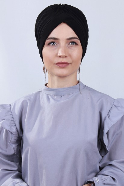 بونيه نيفرولو على الوجهين أسود - Hijab