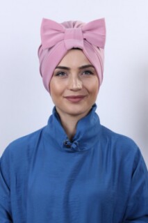 Double-Sided Bonnet Pink With Bow - 100285294 - Hijab