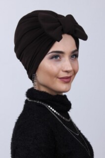Filled Bow Reversible Bonnet Black - 100284879 - Hijab