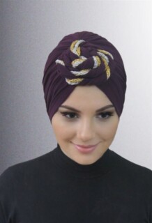 دولاما بونيه جاهزة اللون - أرجواني - Hijab