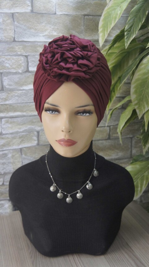 Bonnet Rose Double Face-Bourgogne - Hijab
