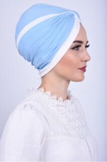 Two Color Vera Bonnet Baby Blue