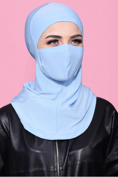 Hijab Sport Masqué Bleu Bébé - Hijab